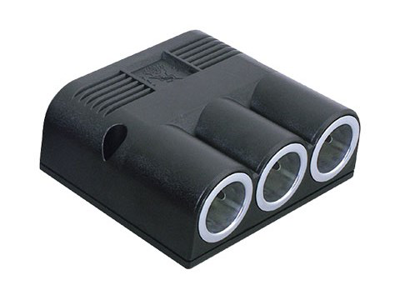 3st DC udtag, overflademont. 12 & 24V DC