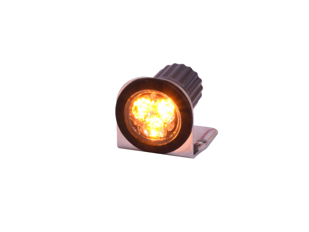 LED advarselsblink. 3×3W dioder. 13 blink mønstre. n Gul. 10–30V.