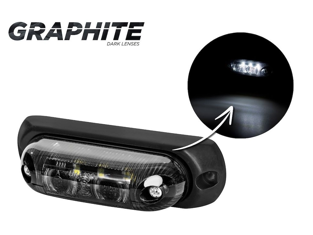 Oval marker light with a rubber pad
