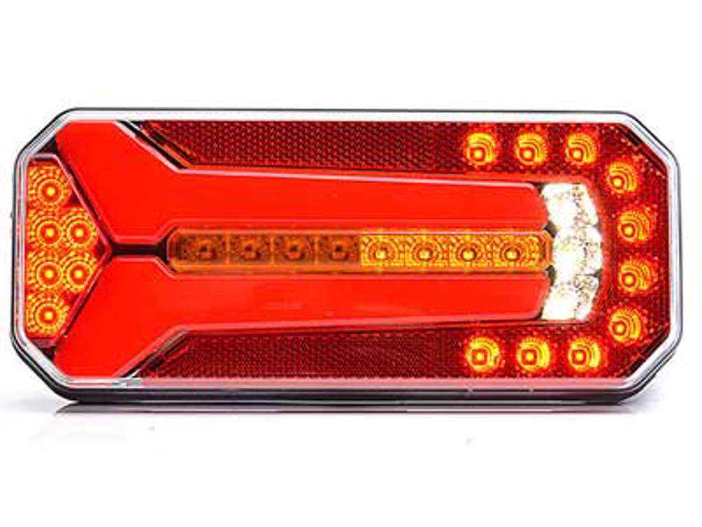 LED baglygte med dynamisk blinklys