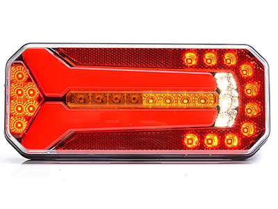 LED baglygte med dynamisk blinklys