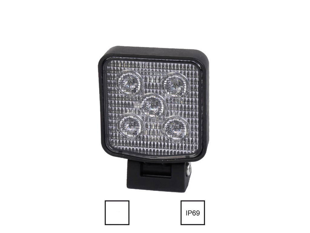 Lille LED arbejdslampe. 9-36V.