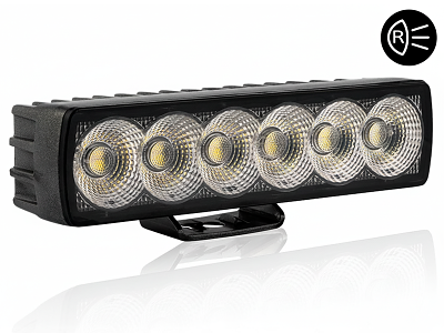 BULLPRO SPECTRUM LED. SORT  arbejdslampe 12W Rektangel. med 5 m. ledning R23. R10. 9-32V