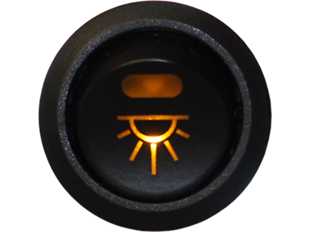 Afbryderkontakt 12V. kabinelys. belyst symbol