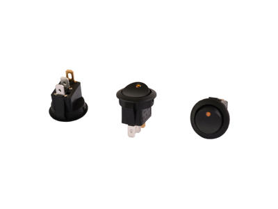 Ø20 vippe-afb. 12v-LED-orange. off-on