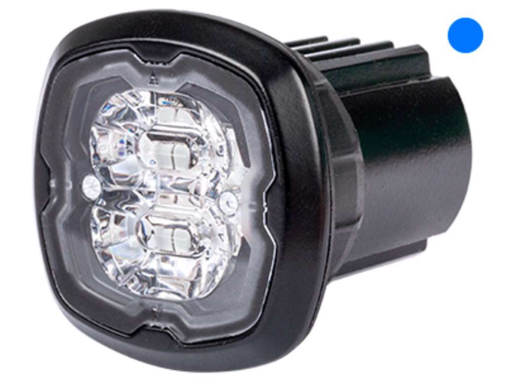 Integrations LED Flash lampe. Blåt blink