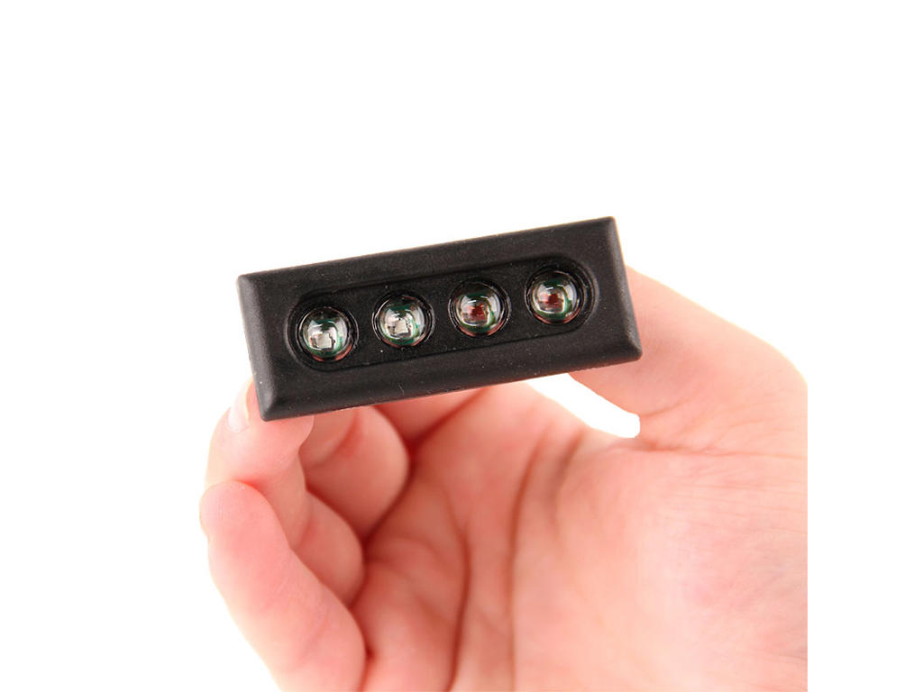 Microlite.4LED klæb 11-30v BLÅ