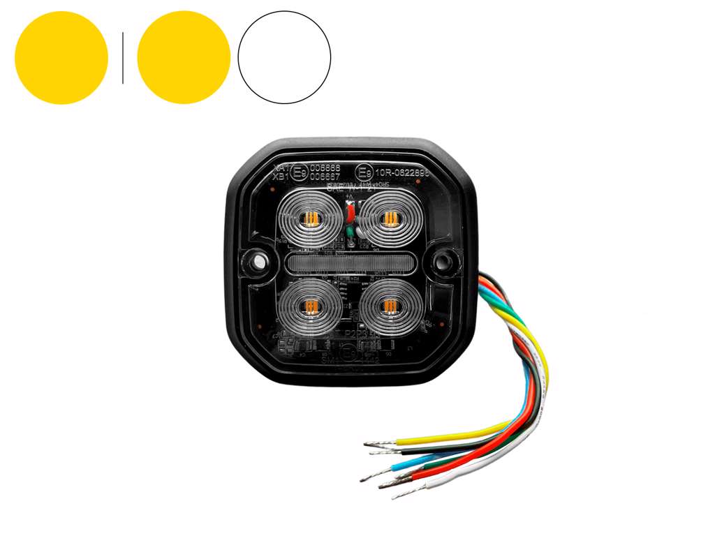 LED Slim Kombi Flash Gul - Markering Gul/Hvid