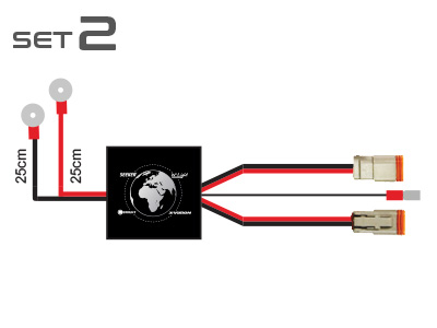 KABELKIT FOR 2 x LED m/2pin DT stik