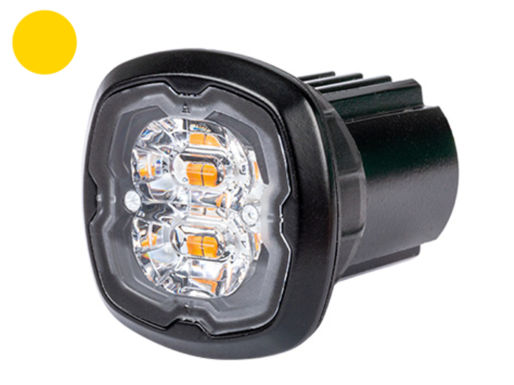 LED Flash. 6 x 3 watt. Gul. IP67