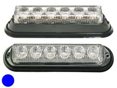 Horisontal LED flash med blåt blink