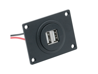 2xUSB udtag forsænket med mont.ramme