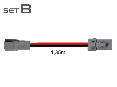 Forlænger kabel kit m/ 1 x hun DTP+ 1 x han DTP 2PIN 1350mm