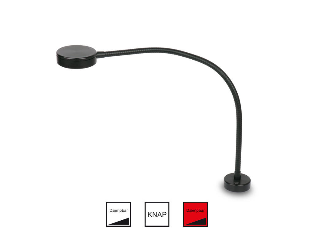 Svanehals lampe 10-30 Rød/Hvid