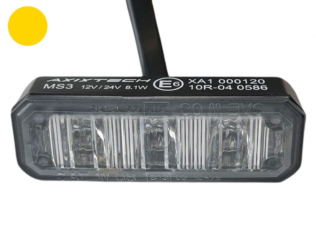 AXIXTECH LED Flash til front gitter - Gult lys