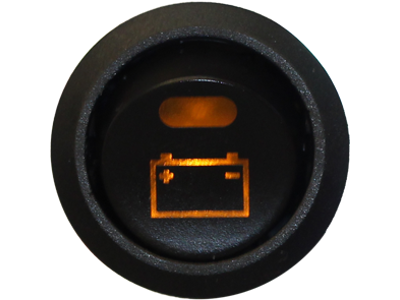 Afbryderkontakt 12V. batteri. belyst symbol