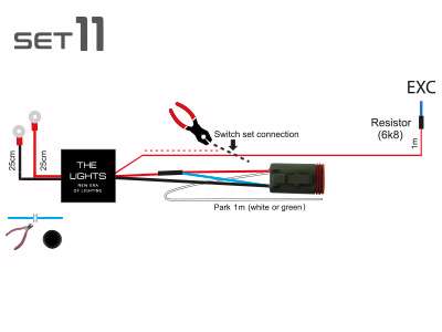 KABELKIT FOR 1 x LED m/4pin DTP stik