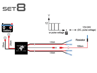 KABELKIT FOR 2 x LED Universal,135cm ledning