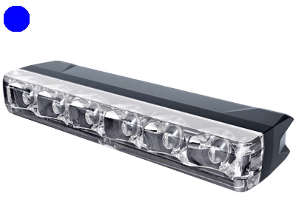 Lavprofils LED flash-lampe - Blåt blink