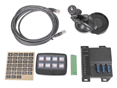 Switch Panel. 12-24V. 8 udgange. 3x10A+5x0.2A. inkl 35 stk symboler til trykpanel. ECE R10. 4m kabel til trykpanel