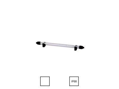 LED-armatur med. 2 stk. rørholdere. 9W. 24V.