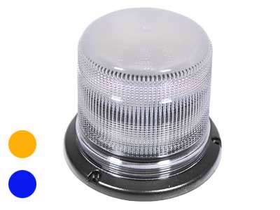 LED flash-beacon til fastmontering - blåt og gult blink