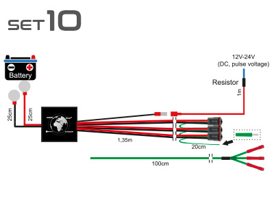 KABELKIT FOR 3 x LED m/3pin DT stik