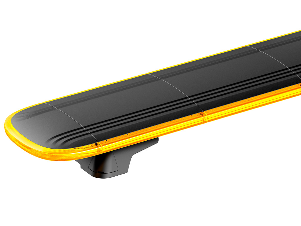 Raptor LED lysbro 1200mm. Amber. R65. R10. IP67. ABS brackets. 7m kabel. 14 flash patterns. 10-30V