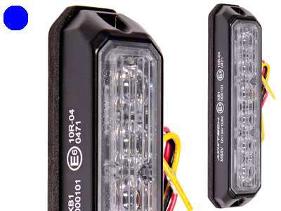 Vertikal LED flash med blåt blink, MS6