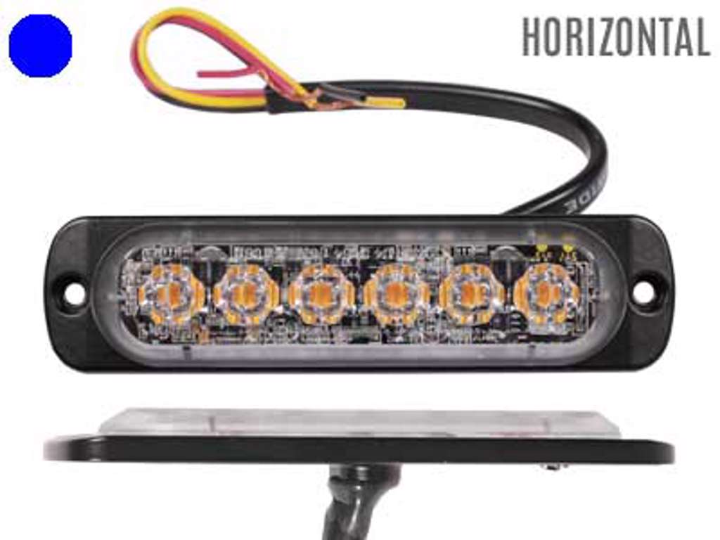 Super slim horisontal LED flash med blåt blink, ST6 godkendelse