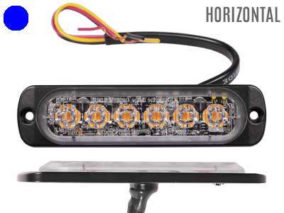 Super slim horisontal LED flash med blåt blink, ST6 godkendelse