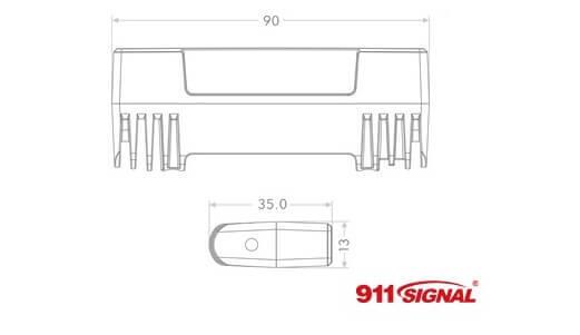 911 Signal NR6 - 6x3w LED - Utrolig tynd
