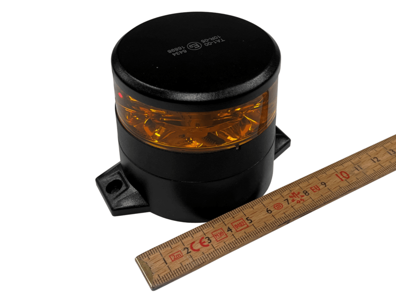 LED Beacon (Mini) 10-80V med 12 blinkmønstre IP67 (R65, R10 godkendt)