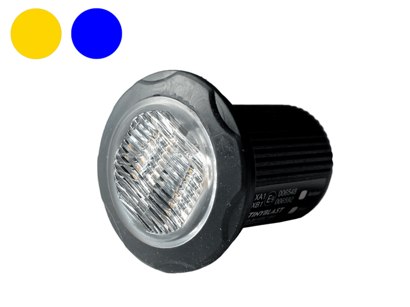 Tinyblast LED flash til planmontering - Gul/blå blink